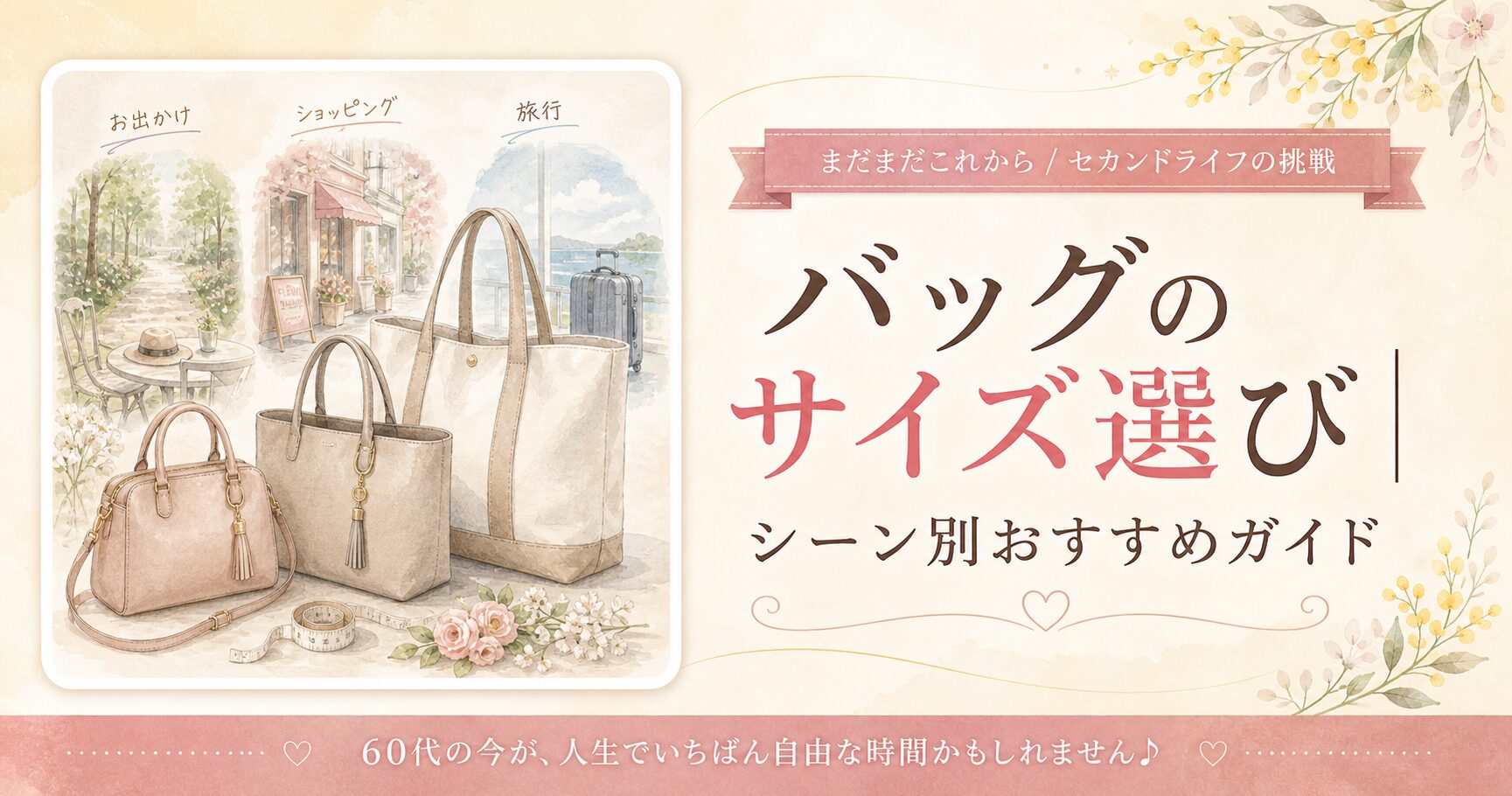 バッグのサイズ選び｜シーン別おすすめガイド